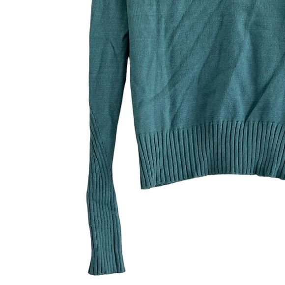 Broadway 38 | Mint green stretch fitted knit cardigan sweater size small - Picture 6 of 10